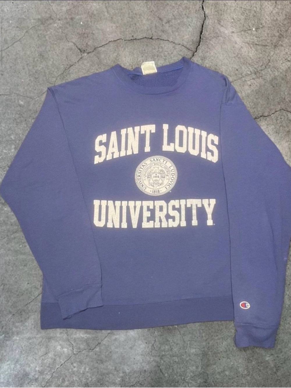 Champion Saint Louis
University Navy Crewneck
